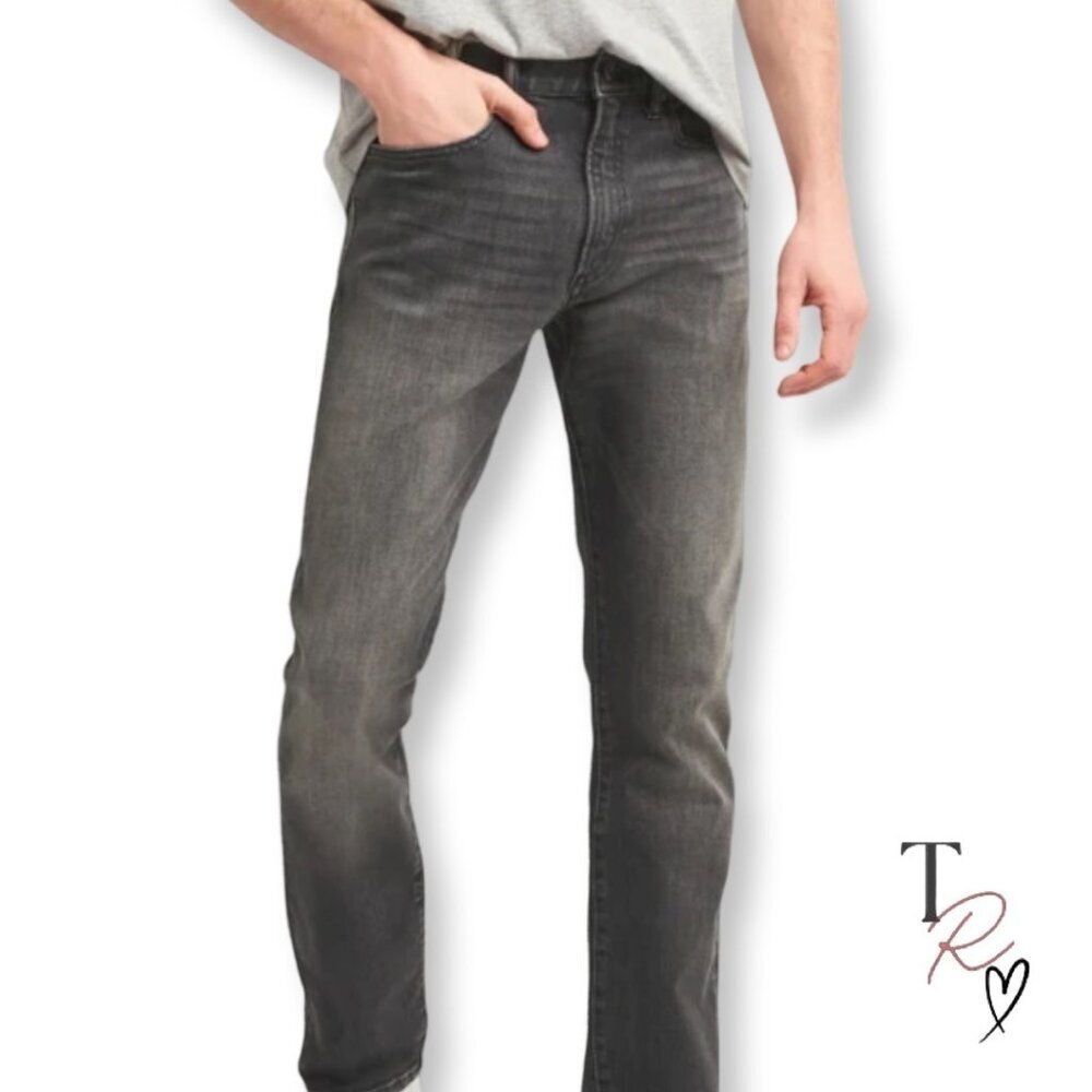 GAP Men's Slim Washed Black Stretch Raw Hem/Cut Off  Jeans See Measurements